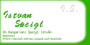 istvan speigl business card
